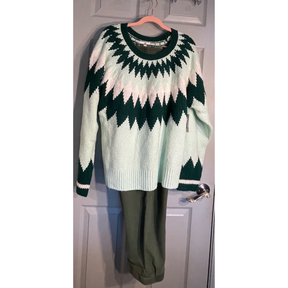 Nordstrom BP Green Placid Fairisle Sweater NWT SZ 2X - Picture 4 of 11